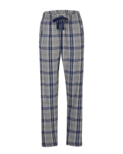 Boxercraft Women's Haley Flannel Pants BW6620 #color_Oxford Heather/ Navy Kingston