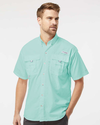 Columbia Men's PFG Bahama™ II Short Sleeve Shirt 212464 #colormdl_Gulf Stream