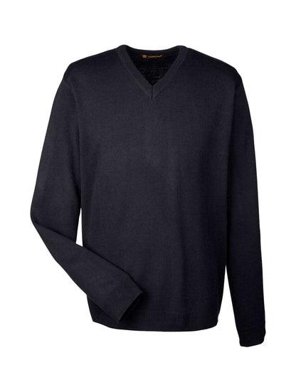 Harriton Men's Pilbloc™ V-Neck Sweater M420 #color_Black