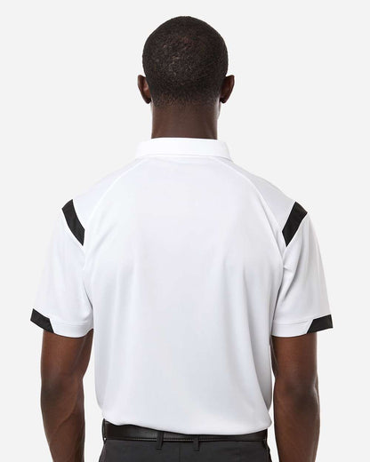 Badger Men's On the Rise Polo 3350 #colormdl_White/ Black