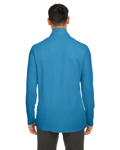 CORE365 Men's Fusion ChromaSoft™ Pique Quarter-Zip Pullover CE405 #colormdl_Electric Blue
