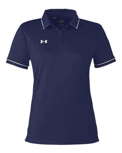 Under Armour Women's Tipped Teams Performance Polo 1376905 #color_Midnight Navy/ White