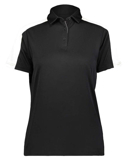 Augusta Sportswear Women's Two-Tone Vital Polo 5029 #color_Black/ White