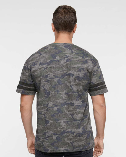 LAT Men's Football Fine Jersey Tee 6937 #colormdl_Vintage Camo/ Vintage Smoke