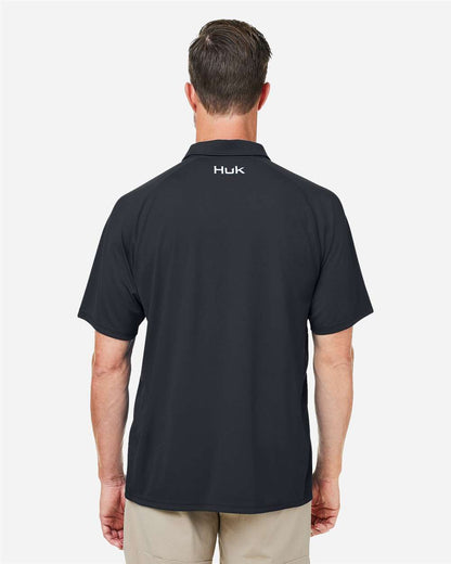 HUK Men's LoPro Solid Performance Polo H12L005 #colormdl_Black
