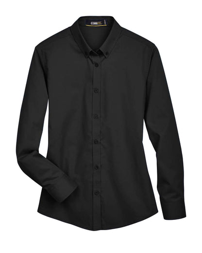 CORE365 Women's Operate Twill Shirt 78193 #color_Black
