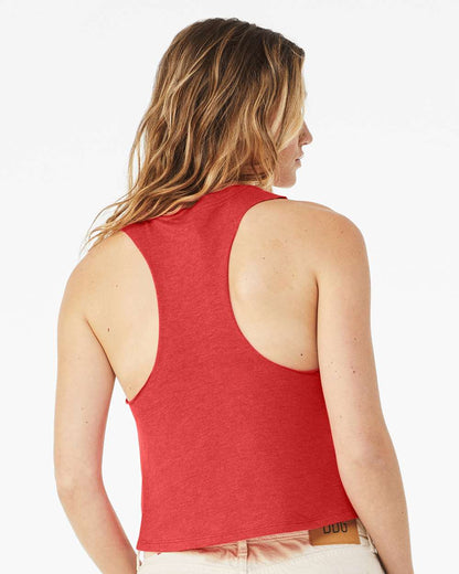 BELLA + CANVAS Women's Racerback Crop Tank 6682 #colormdl_Heather Red