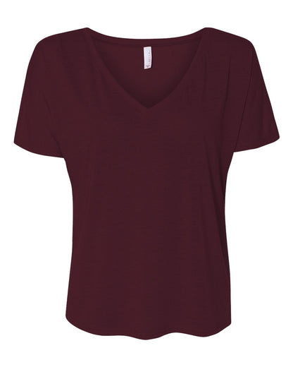 BELLA + CANVAS Women’s Slouchy V-Neck Tee 8815 #color_Maroon