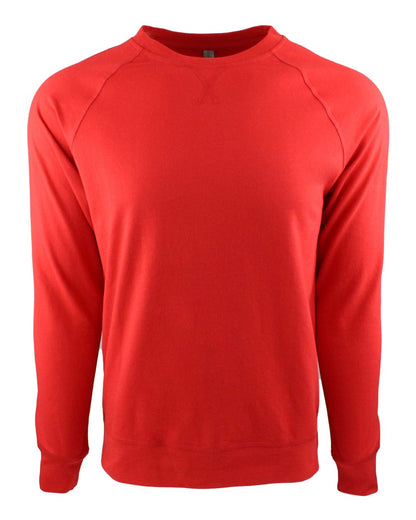 Next Level Laguna Raglan Crewneck Sweatshirt 9000 #color_Red