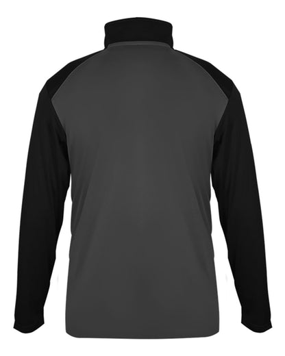 Badger Ultimate SoftLock™ Sport Quarter-Zip Pullover 4006 #color_Graphite/ Black