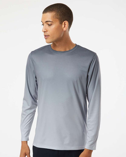 Paragon Unisex Barbados Performance Pin Dot Long Sleeve T-Shirt 225 #colormdl_Black/ Light Charcoal