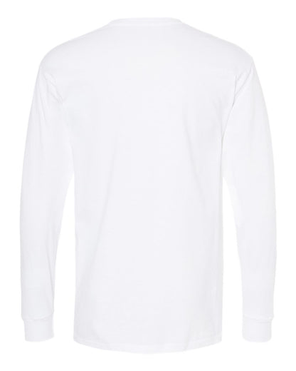 M&O Unisex Gold Soft Touch Long Sleeve T-Shirt 4820 #color_White