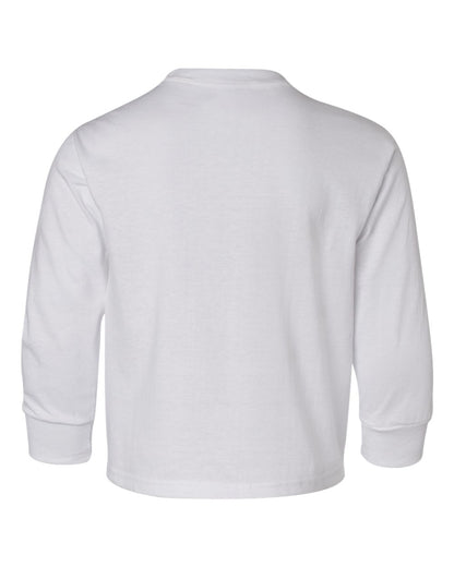 JERZEES Youth Dri-Power® Long Sleeve 50/50 T-Shirt 29BLR #color_White