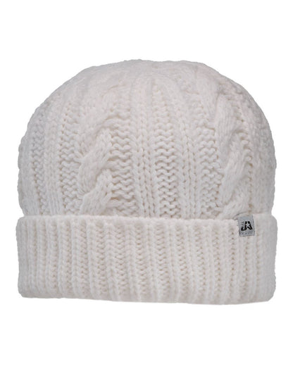 J. America Empire Knit Beanie 5003 #color_White