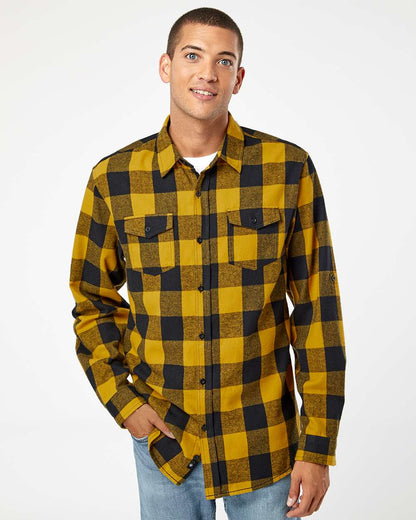 Burnside Yarn-Dyed Long Sleeve Flannel Shirt 8210 #colormdl_Gold/ Black