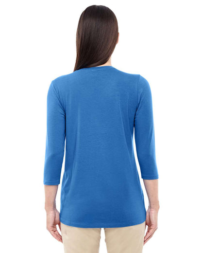 Devon & Jones Women's Perfect Fit™ Bracelet-Length V-Neck Top DP184W #colormdl_French Blue