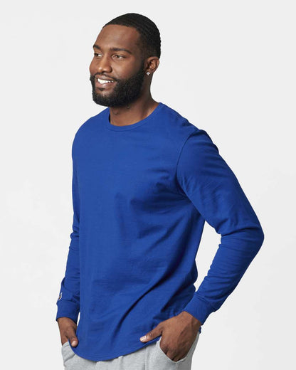 Russell Athletic Unisex Combed Ringspun Long Sleeve T-Shirt 600LRUS #colormdl_Royal