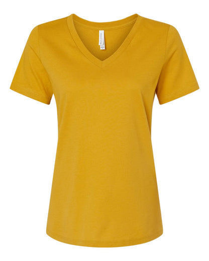 BELLA + CANVAS Women’s Relaxed Jersey V-Neck Tee 6405 #color_Mustard