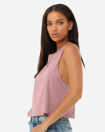 BELLA + CANVAS Women's Racerback Crop Tank 6682 #colormdl_Heather Orchid