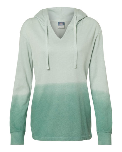MV Sport Women's French Terry Ombré Hooded Sweatshirt W20185 #color_Greenstone/ Jungle Green