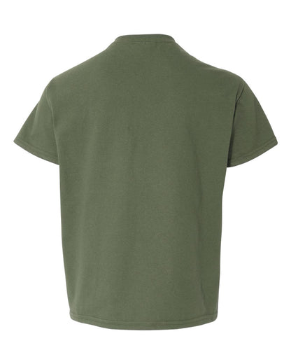 Gildan Youth Light Cotton T-Shirt 3000B #color_Military Green