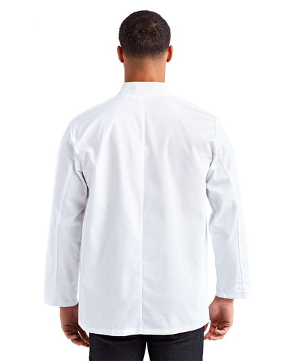 Artisan Collection by Reprime Unisex Ten Studded Front Chef Coat RP665 #colormdl_White
