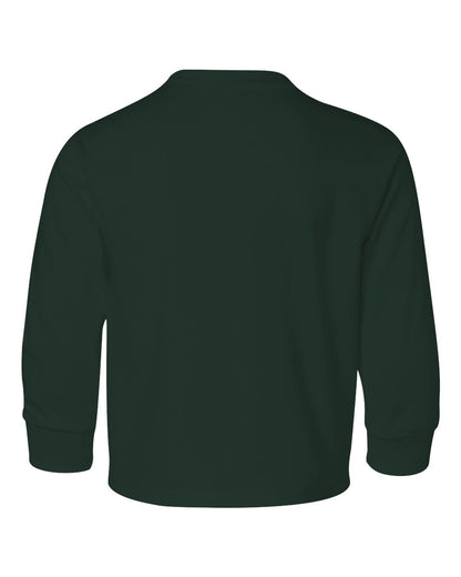 JERZEES Youth Dri-Power® Long Sleeve 50/50 T-Shirt 29BLR #color_Forest Green