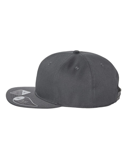 Atlantis Headwear Sustainable Flat Bill Cap JAMES #color_Dark Grey