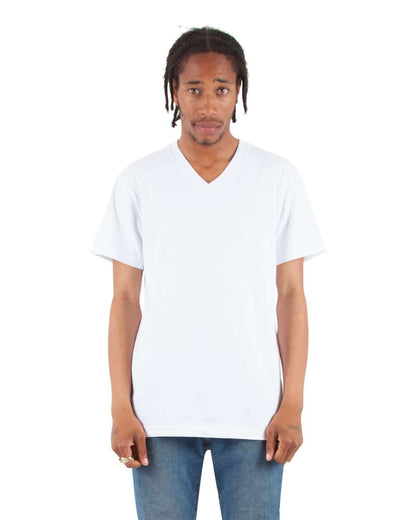Shaka Wear Unisex V-Neck T-Shirt SHVEE #colormdl_White