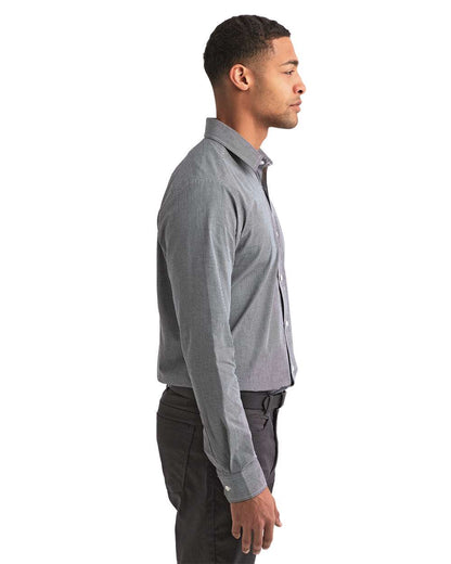 Artisan Collection by Reprime Men's Microcheck Gingham Cotton Shirt RP220 #colormdl_Black/ White