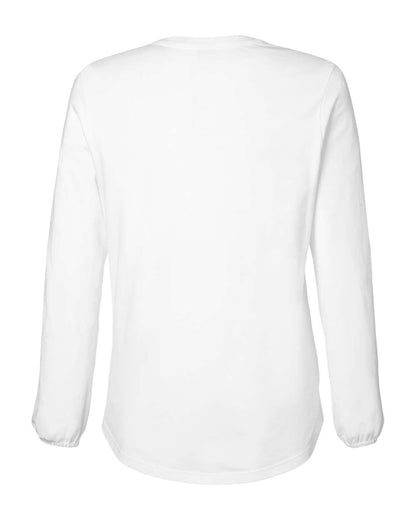 Devon & Jones Women's Raleigh Half-Placket Knit Top DP122W #color_White