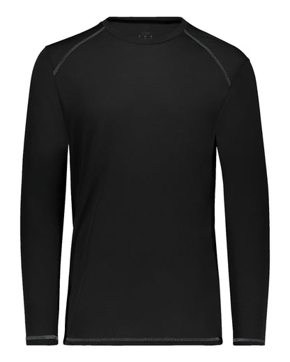 Augusta Sportswear Super Soft-Spun Poly Long Sleeve T-Shirt 6845 #color_Black