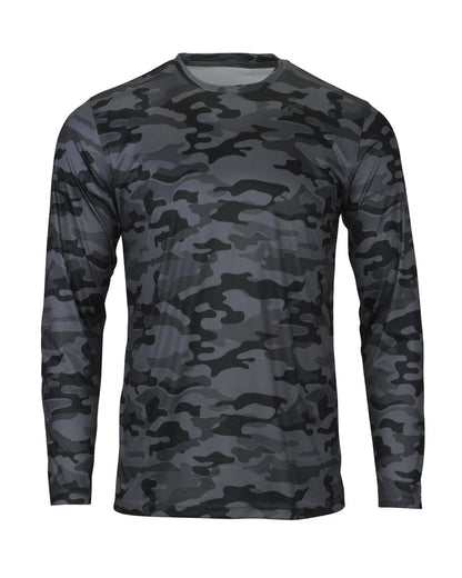 Paragon Men's Woodland Performance Long Sleeve T-Shirt 238 #color_Smoke Camo