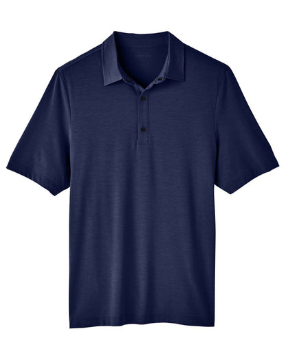 North End Men's JAQ Snap-Up Stretch Performance Polo NE100 #color_Classic Navy