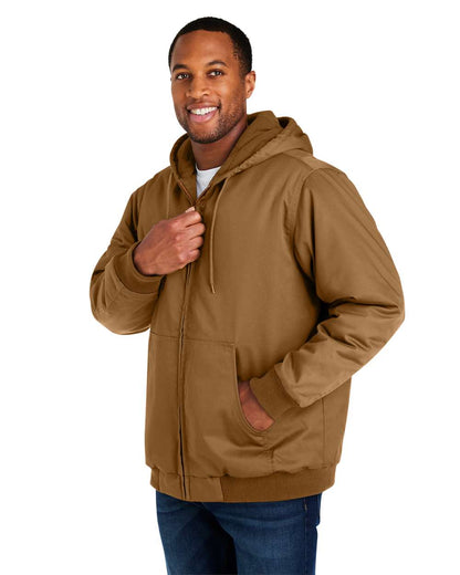 Harriton Unisex Tall ClimaBloc® Heavyweight Hooded Full-Zip Jacket M722T #colormdl_Duck Brown