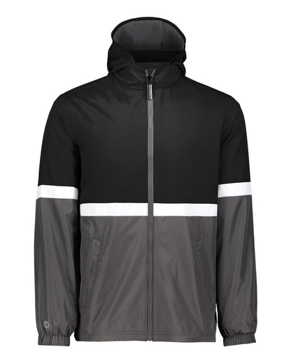 Holloway Men's Turnabout Reversible Hooded Jacket 229587 #color_Black/ Carbon