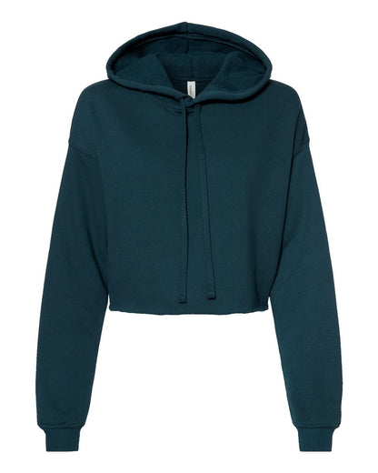 BELLA + CANVAS Women's Crop Fleece Hoodie 7502 #color_Atlantic