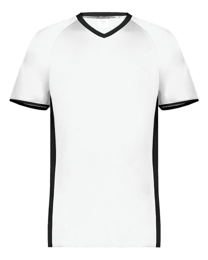 Augusta Sportswear Cutter V-Neck Jersey 6907 #color_White/ Black