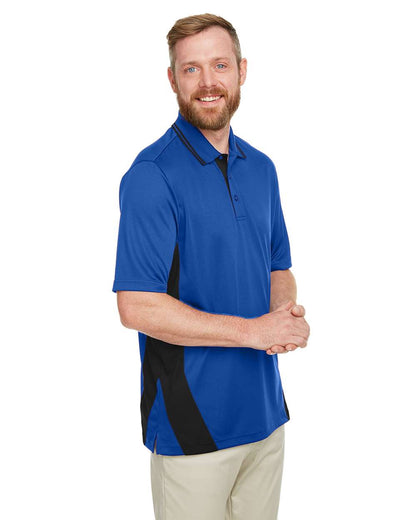 Harriton Men's Tall Flash Snag Protection Plus IL Colorblock Polo M386T #colormdl_True Royal/ Black