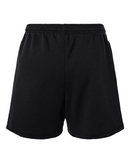 BELLA + CANVAS Women's Cutoff Fleece Shorts 3787 #color_Black