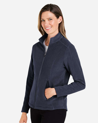 Devon & Jones Women's CrownLux Performance® Fleece Full-Zip Jacket DG730W #colormdl_Navy