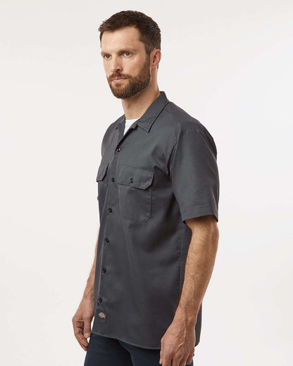 Dickies Men's Tall Short Sleeve Work Shirt 2574T #colormdl_Charcoal