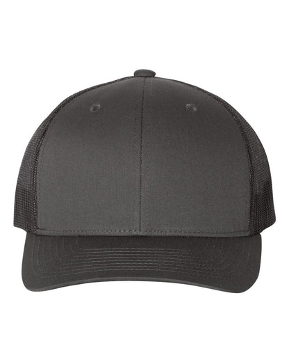 YP Classics Retro Trucker Cap 6606 #color_Charcoal/ Black