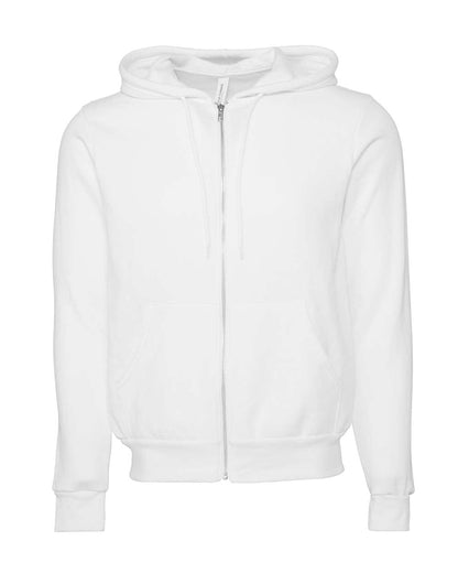 BELLA + CANVAS Sponge Fleece Full-Zip Hoodie 3739 #color_DTG White