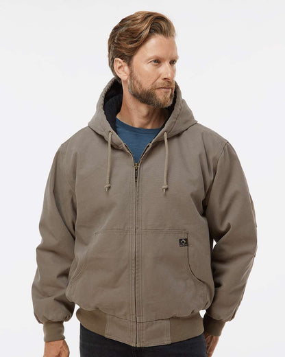 DRI DUCK Cheyenne Boulder Cloth™ Hooded Jacket with Tricot Quilt Lining 5020 #colormdl_Gravel