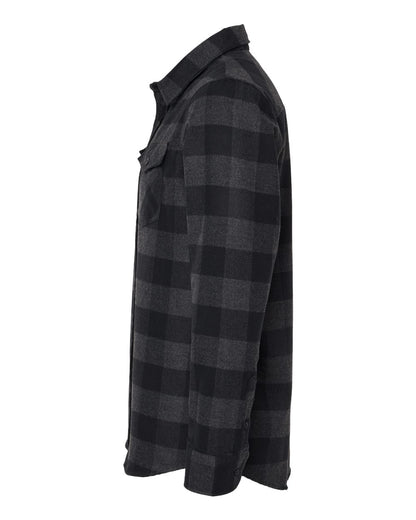 Independent Trading Co. Flannel Shirt EXP50F #color_Charcoal Heather/ Black