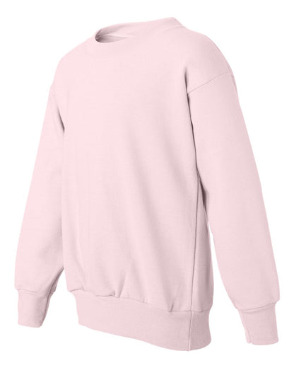 Hanes Youth EcoSmart® Crewneck Sweatshirt P360 #color_Pale Pink
