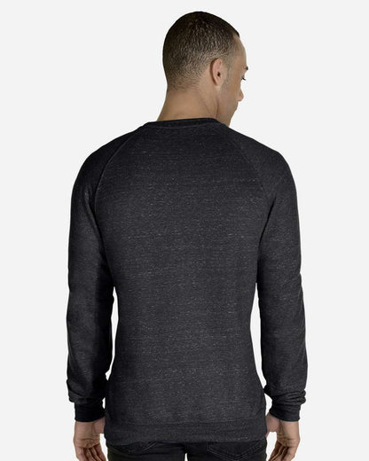 JERZEES Unisex Snow Heather French Terry Crewneck Sweatshirt 91MR #colormdl_Black Ink