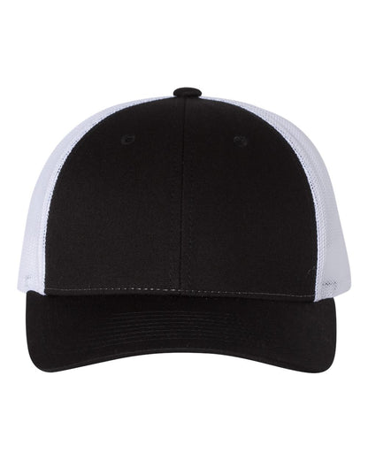 Richardson Low Pro Trucker Cap 115 #color_Black/ White