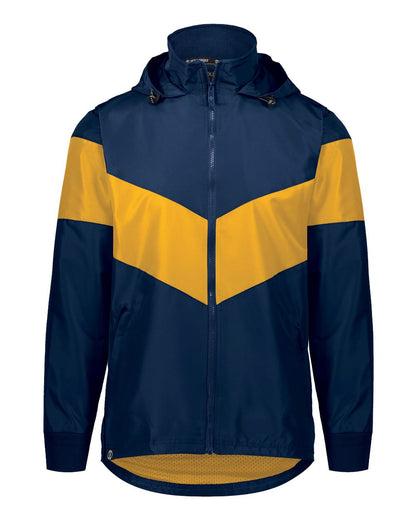 Holloway Men's Potomac Hooded Jacket 229527 #color_Navy/ Gold
